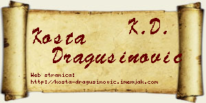 Kosta Dragušinović vizit kartica